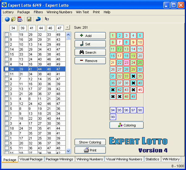 Expert Lotto Screenshot